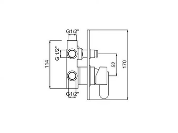 SWING 5930050 - Recessed single handle shower mixer with diverter by QD Magistro Lab - view 3